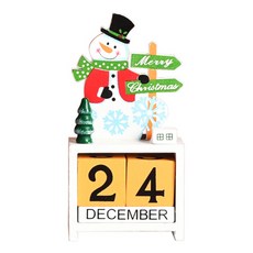 JH컴퍼니 해피 크리스마스 우드 캘린더, 화이트, 1개