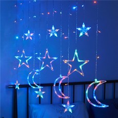 聖誕節LED月亮星星串燈飾, 混搭, 1個