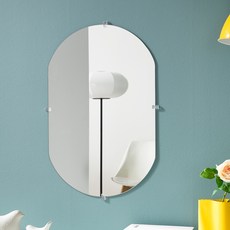 온맘컴퍼니 超簡易浴室兩用膠囊型玻璃鏡 400 x 600 mm, 透明