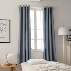 카니발 아일렛형 암막커튼 작은창 2p + 커튼봉 + 안뚫어고리 3p 세트 방문설치