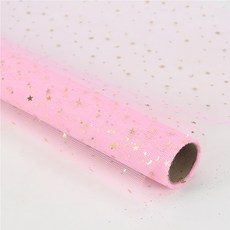 Maket Gamseong 花束包裝網紗, 星星淺粉, 2個