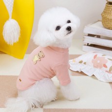 DING DONG PET 寵物小熊T恤, 1個, 粉色