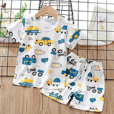 엠케이 아동용 통기성 쿨패턴 쟈가드 반팔 반바지 실내복