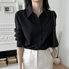 Lalaon 翻領基本款防皺長袖女式襯衫 TSP2866