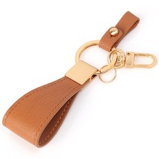 BASLI 汽車皮革鑰匙圈, 燒焦+金, 1個