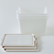 Brida 韓國製造多用途手提整理收納箱, 半透明, 3個