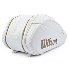 윌슨 페더러 DNA 12팩 배드민턴 가방 2단 WR8004401001, 화이트 + 골드, 12개