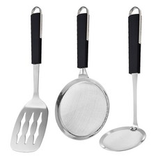 GENIAL Premium Swan 黑色炊具 3 件套 D 型, 黑色 銀色