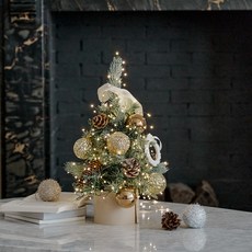 BEBEDECO 聖誕閃亮迷你樹全套組, 香檳色, 30 x 45(迷你樹), 1套