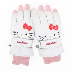 Hello Kitty滑雪手指手套 可愛蝴蝶結-50028