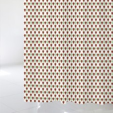 北歐風格浴簾 SC728 L號 1800*1880mm+塑膠掛鉤 12入+窗簾掛桿 白色組合, 多彩(混合)顏色, 1套