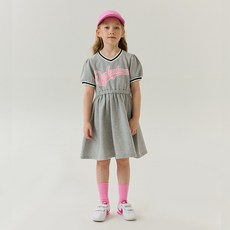 OWLEYBARN 女童Polo V領泡泡袖連身裙