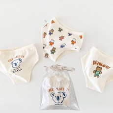 ZYZ 男童早午餐三角內褲3件組 + 收納袋組合