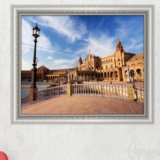 꾸밈 유니크한건축물 창문그림액자 cj444, D타입 엘레강스실버