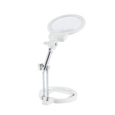 MEO 高倍率LED折疊式支架放大鏡, 白色的, 1個
