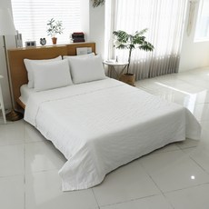 素色棉質夏季薄被, 白色
