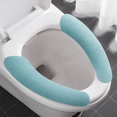 黏貼式馬桶坐墊貼 均碼 2入組, 3個, 藍色