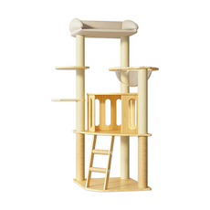 毛皇上 貓跳台 ZM12 原木M, 原木色, 1個