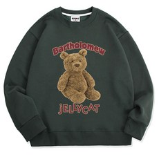 오티디 면 쮸리기모 오버핏 젤리베어 맨투맨