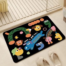 AFAMIC 艾法 橡膠珪藻土防滑軟地墊, 普普塗鴉, 1個