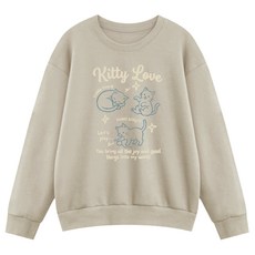 LITTLE RABBIT 家庭貓咪素描親子裝上衣