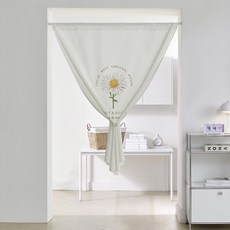 VIEW HOUSE 窗戶隔間多用途棉布直織窗簾, 1個, 雛菊花園