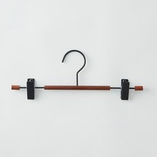 HANSSEM Kairo木質絲絨防滑優質原木衣褲架, 木頭, 48個