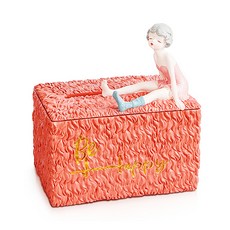 JCP 可愛襪子少女面紙盒, 1個, 粉紅色