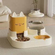 Lanboer 寵物Sleeper Cat半自動飲水器, 黃色, 1個