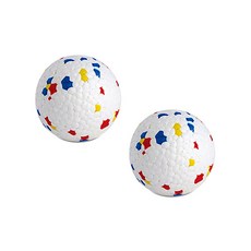 DING DONG PET 犬用水磨石造型玩具球 S號, 2個, 紅色 黃色 藍色