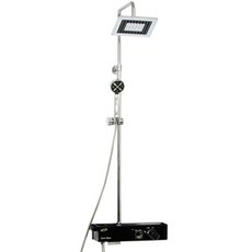 수전일체 선반형 해바라기 샤워기 블랙 SH-3500, 1세트
