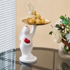 前途光明兔子愛心收納盒室內托盤, 混色