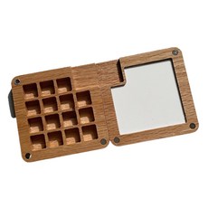 Bellian 水彩壓克力木盒調色盤 基本款 橡木, 15格, 1個