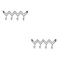 Z字形壁掛式裝飾掛鉤 YT_RA1130 2入, 黑色