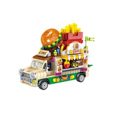 迷你積木 Atomini 漢堡車 奈米積木 00891LI, 混合顏色, 1個