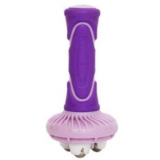 MAXIVE Dr. Muscle 鋼製按摩滾輪 DR3049 2入, 紫色(握把) + 銀色(滾輪), 1個