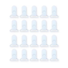 플라스틱 클립 화이트 25mm, 1개입, 20개