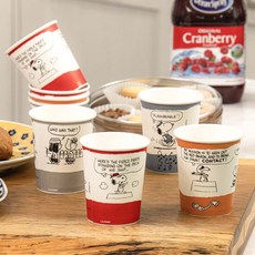 LiLFANT 花生漫畫 史努比臉譜 家庭派對紙杯 283ml x 100入 組, 1套