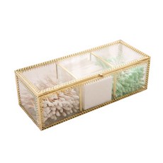 Winprice 3格金框化妝品收納盒, 1個