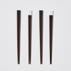 HANSSEM 漆面六角筷 2款 x 2件組, 筷子4件, 1套, 墨色, 米色