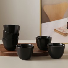 Samho Glass SWIT 陶瓷傳統酒杯 200ml SH P-4, 6個, 黑色(SH P-5 BK)