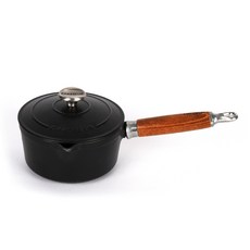 차세르 인덕션 프리미엄 무쇠주물 편수냄비, 16cm, 블랙, 1개