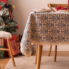 Morning Seller 織物桌布, 藍色圖案, 60 x 60 cm