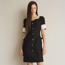 JuliynCalla Calla 110 25SS One Fine Day Middleton Tweed Dress, 黑色