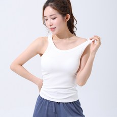 Arua 女款嫘縈羅紋背心胸罩上衣