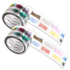 아이코닉 데코 키스컷 테이프 다꾸 스티커 30mm x 5m, 04TEXTURE, 2개