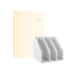 델리 4단 폴딩 북스탠드 + 린피니 클리어파일 20p 세트 78996-72411, 그레이(북스탠드), 옐로우(클리어파일), 1세트