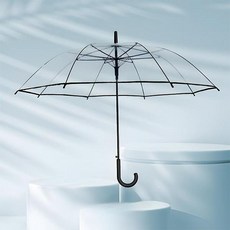 WEEVE 現代基本款黑邊線條堅固透明自動長傘