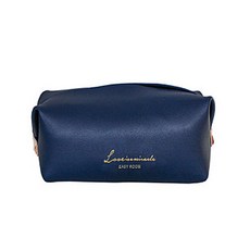 인조 가죽 레터링 티슈 케이스 사각형, 네이비