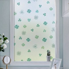 언헤브 마이홈 유리창 필름 시트지, 06클로버, 60 x 200 cm